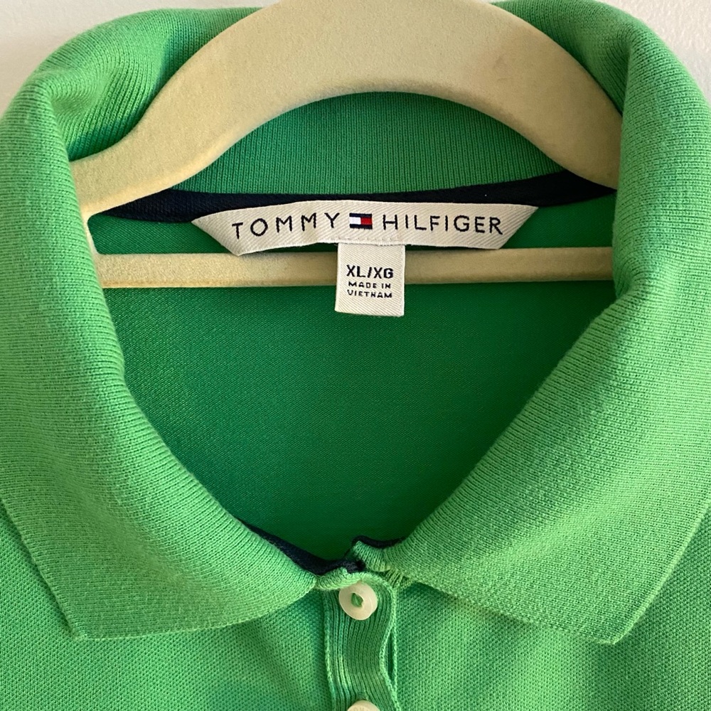 Tommy Hilfiger Green XL polo style top - Picture 2 of 5